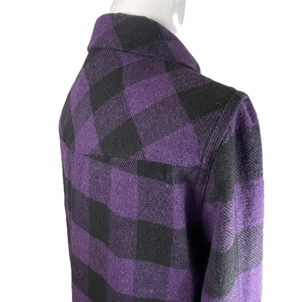 Tuckernuck Purple Black Plaid Flannel Pearl Snap Shirt Jacket Small Button Down - Picture 6 of 14